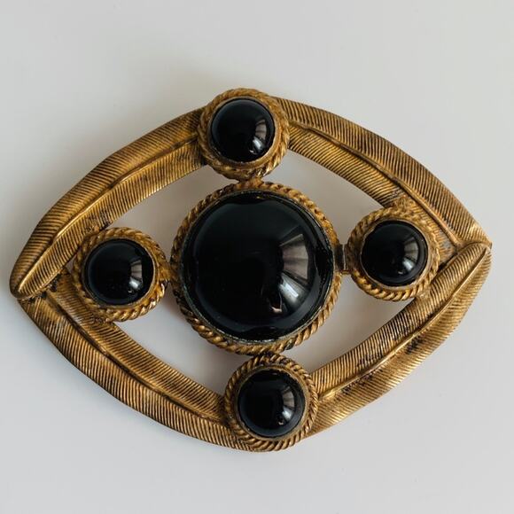 Vintage Mourning Brooch